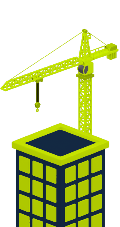 Construction Crane and Building